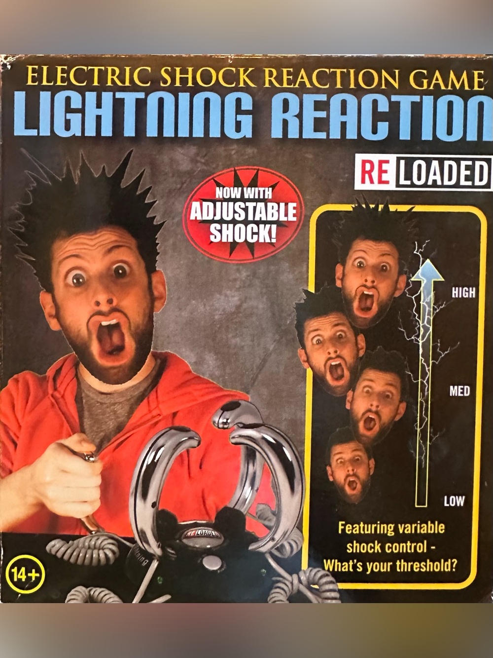 Lightning Reaction Electric Shock Game - Red/Black